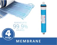 RO Membrane removes 98% of impurities including organic and inorganic, chemicals