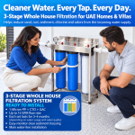 3 stage whole house water filter for UAE homes and villas