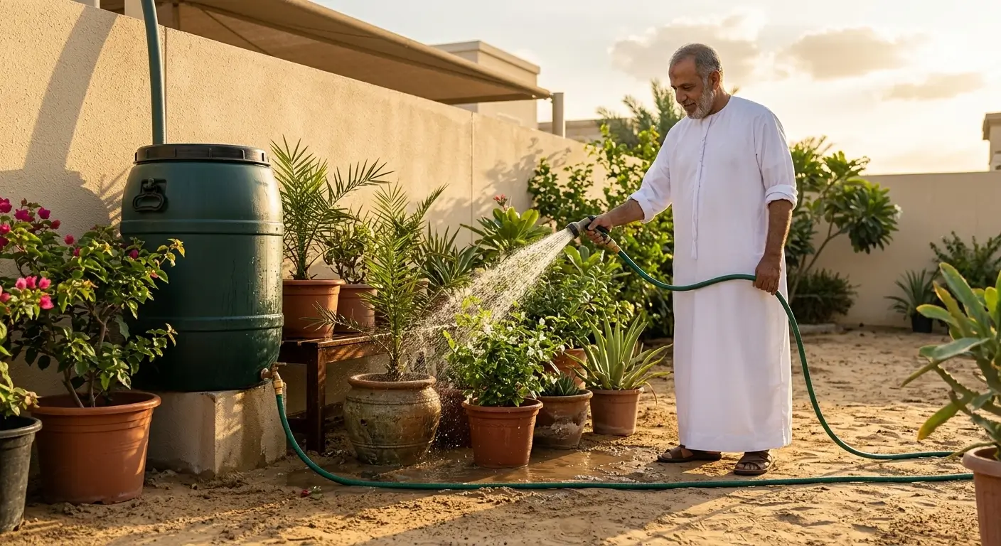 Water-Filter-Dubai-Watering Plants with Recycled Water