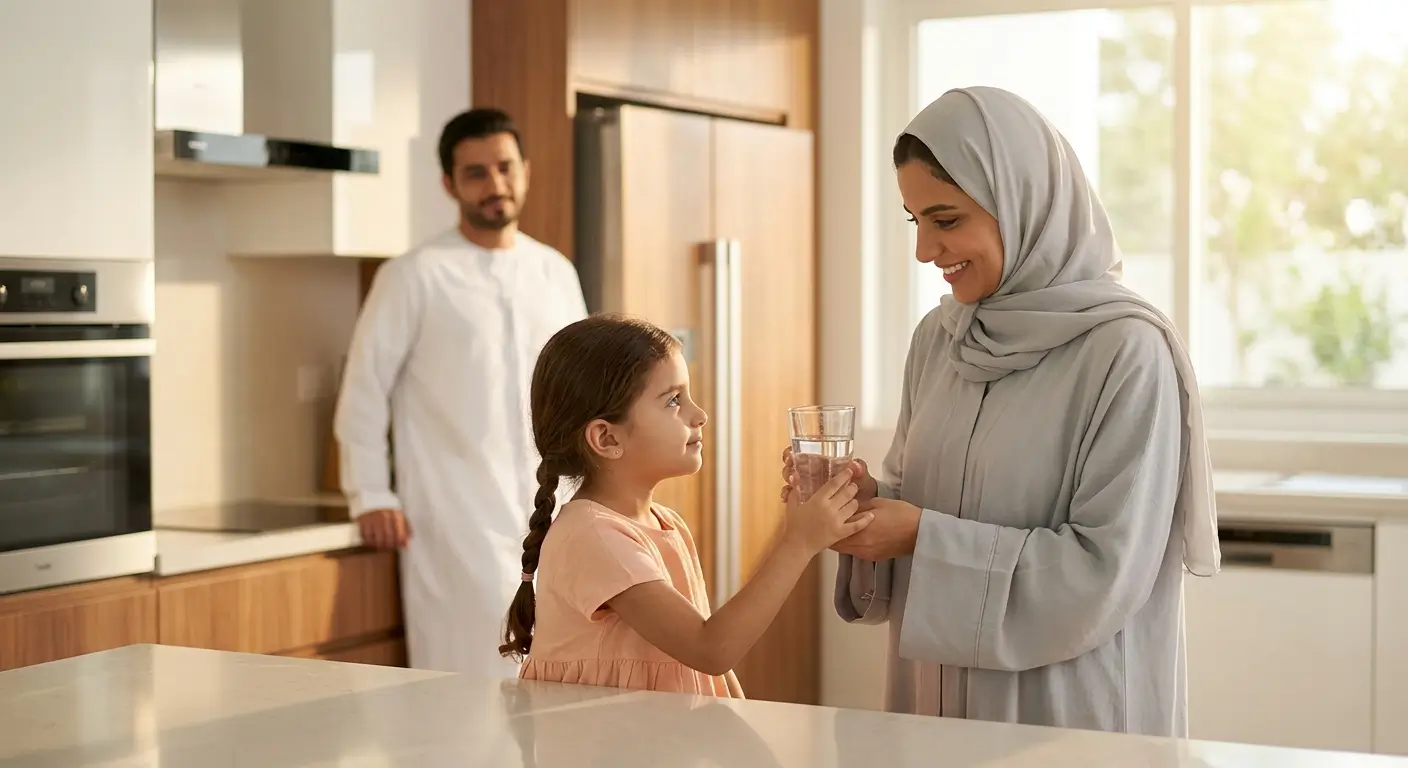 water-filter-dubai-Photorealistic-lifestyle-photo-of-a-family.